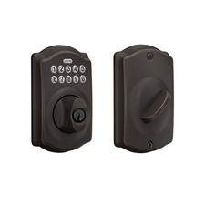 Schlage Camelot Keyless Electronic Deadbolt Keypad Lock Aged Bronze