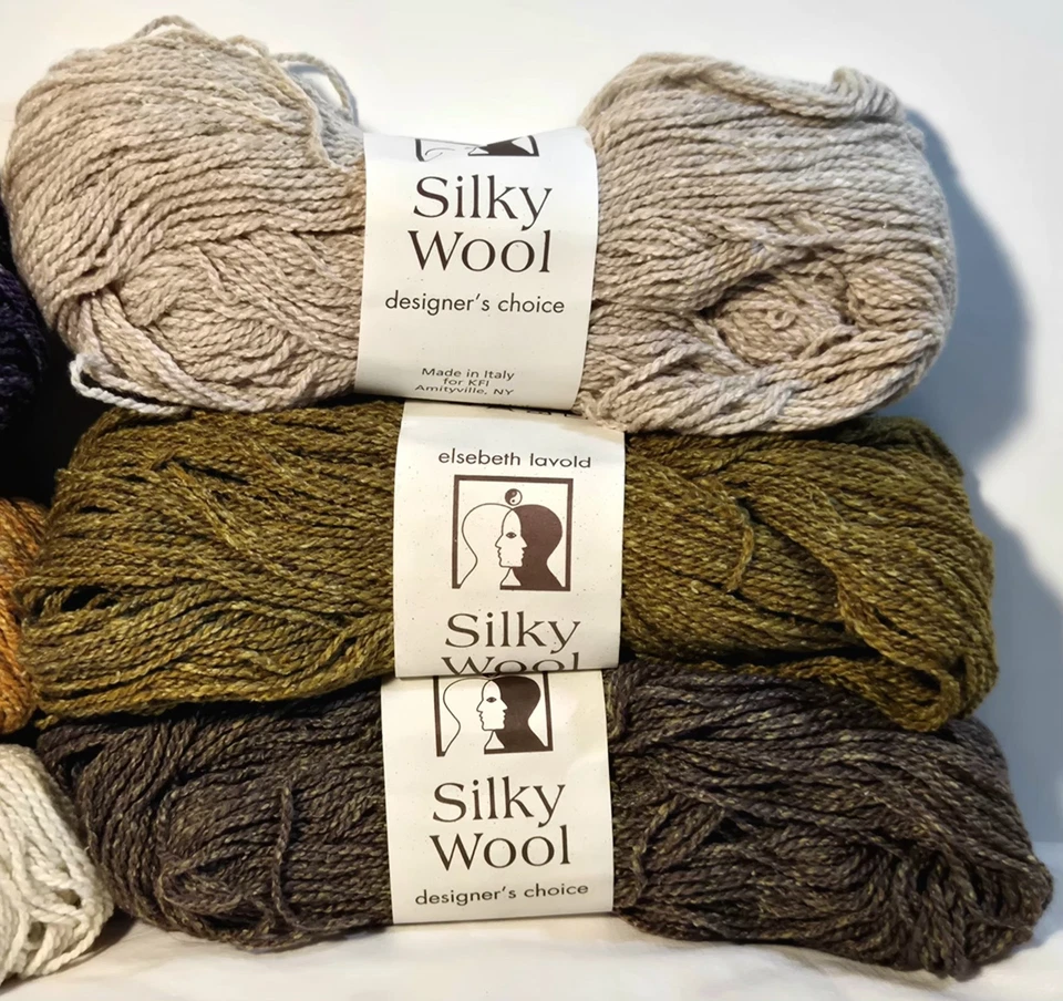 Elsebeth Lavold Silky Wool Yarn LOT BUNDLE 6 Skeins DK Weight Wool Silk Blend - Image 4 of 4