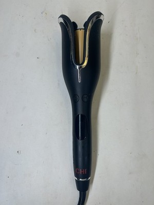 CHI Spin N Curl Rotating Hair Curler Automatic Ceramic Curling Iron   Black