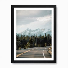 Montana Wilderness Highway Art Prin Framed Wall Art Poster Canvas Print Picture