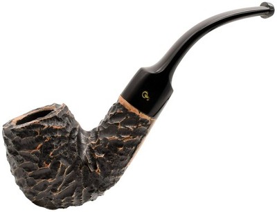 Peterson Aran Rusticated Finish Medium / Large Bent Billiard Briar Pfeife (XL90)