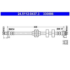 2x Bremsschlauch hinten für Alfa Romeo 156 932 GT 937 | 776470