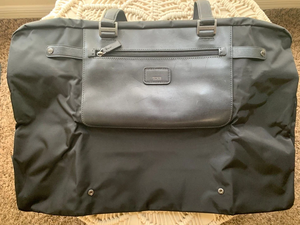 Tumi Nylon Duffel Bag with Leather Accents Pack A Way - Image 2 of 4