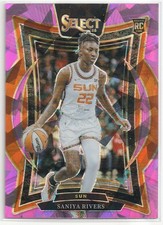 2025 Panini Select WNBA Saniya Rivers RC #52 Pink Ice Prizms Connecticut Sun