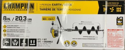 Champion 53cc 4-Cycle Gas Powered 1-Man Earth Auger w/ 8 in. Bit