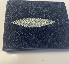 Blue Stingray Trifold  Wallet Credit Cards, ID ,Coin &  Bill Compartments NNT