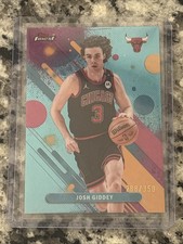 Josh Giddey 2025-26 Topps Finest Sky Blue Refractor #34 Chicago Bulls /350
