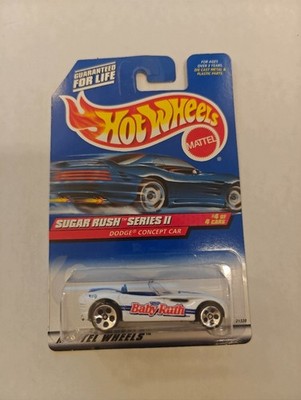 Hotwheels Sugar Rush Series 11, Dodge Concept Car White Color With Baby Ruth 