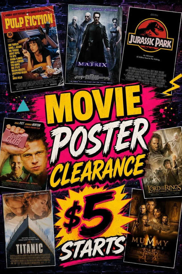 ORIGINAL VINTAGE MOVIE POSTER CLEARANCE $5 STARTS
