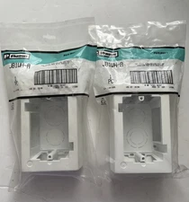 Lot of 2 Panduit JB1WH-A Shallow Low Voltage Junction Box w/ Adhesive
