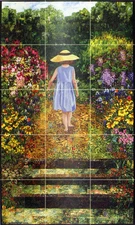 Art Decor Colorful Mural Ceramic Bath Backsplash Tile #1441