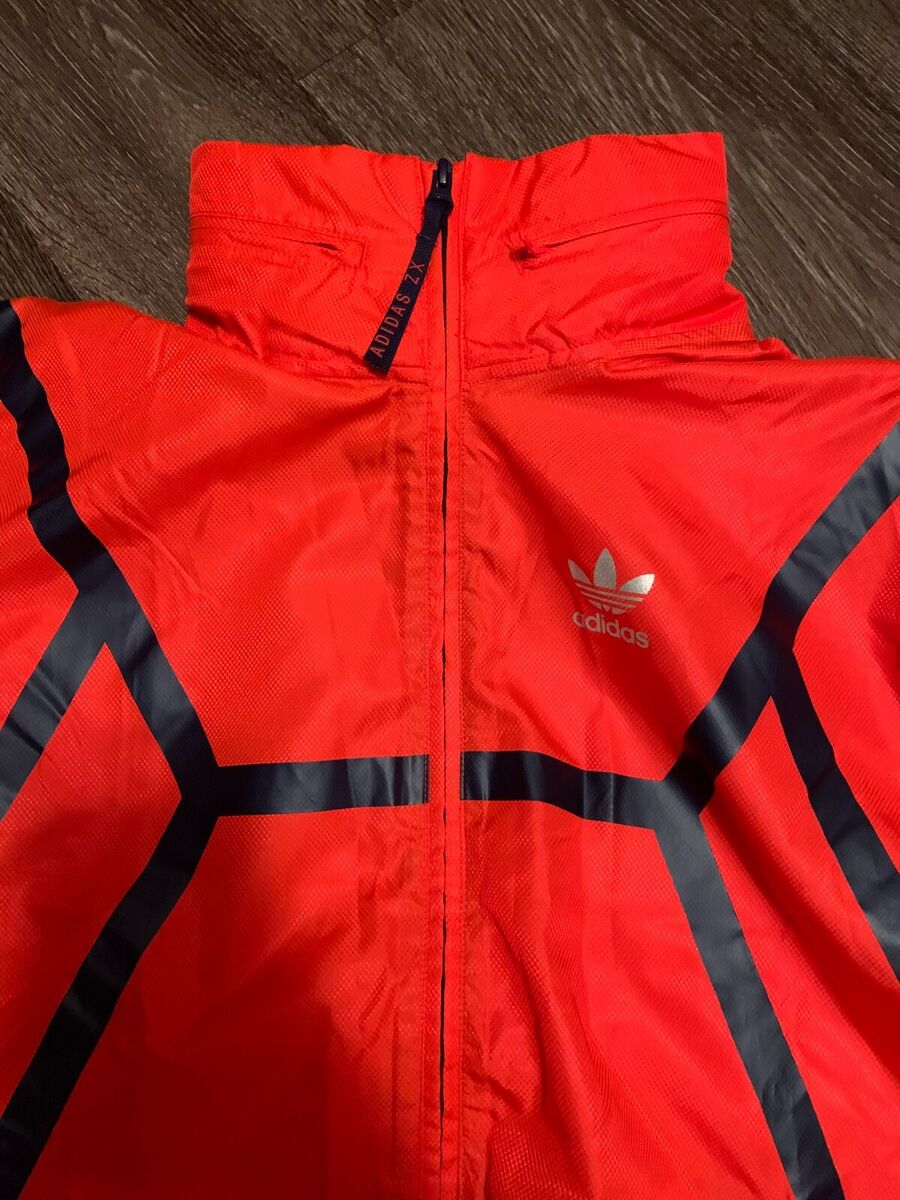 Brand New Adidas Originals ZX Track Jacket SZ L Orange/Navy Brand New Adidas Originals ZX Track Jacket SZ L Orange/Navy