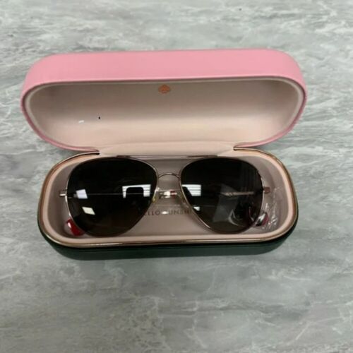 NEW Kate Spade Sunglasses Avaline2/S AU2WJ 58mm Aviator Red Gold Gray Polarized