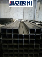 TUBOLARE FERRO ACCIAIO QUADRO 60X60X2 mm. BARRA PROFILO 3 PEZZI da 2 METRI
