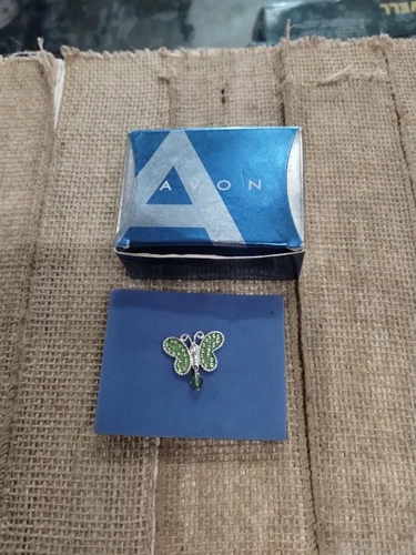 New In Box Avon Birthstone Butterfly Tac Pin August