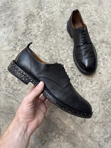 Elia Maurizi Black Leather Lace Up Derby Shoes Made in Italy Mens 10 M Amazon.com | Dunross & Sons Men main image 2