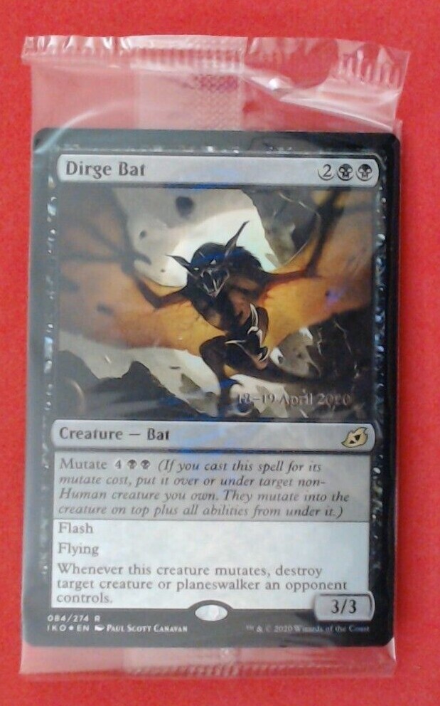 MTG Bling - Sealed Pre-Release Foil - Dirge Bat - IKO - A525