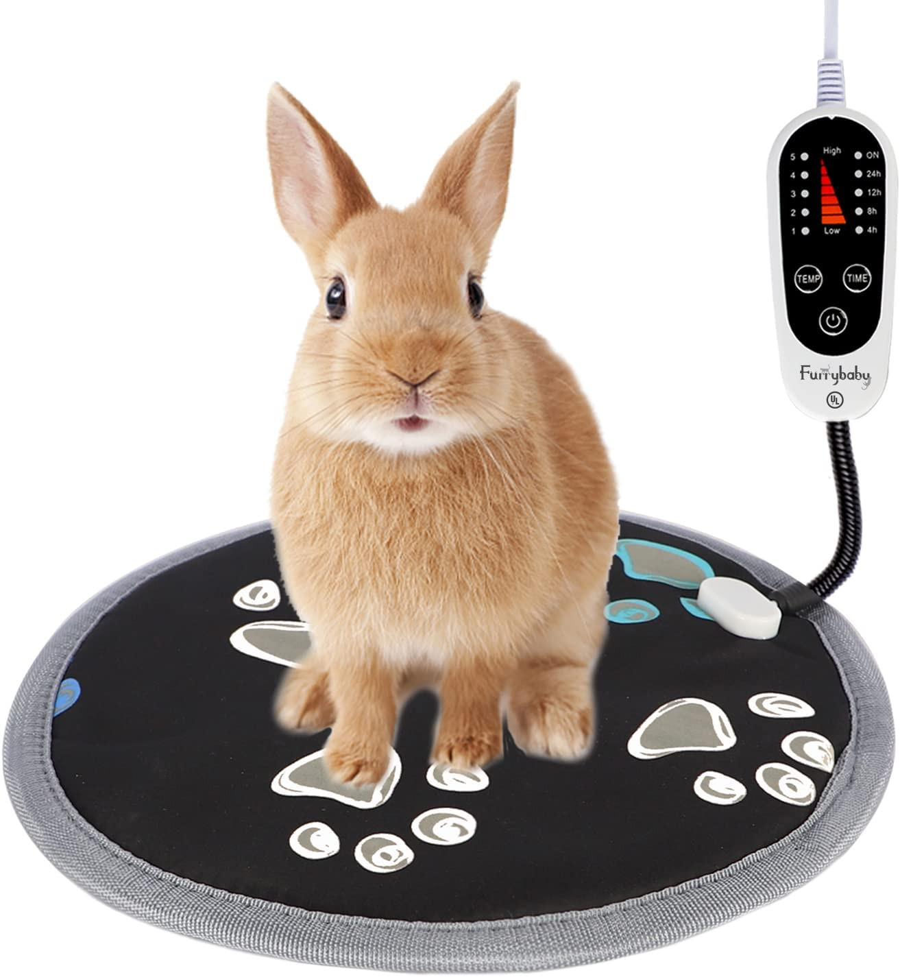 , Waterproof Dog Heating Pad Mat For Cat With 5 Level Timer 