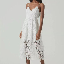 ASTR THE LABEL NWT WHITE CHIC LACE DRESS SIZE XXL JUNIOR, SIZE 12 MISSES