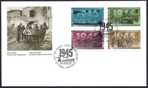 🍁Canada   #1544a   "SECOND WORLD WAR"   Brand New 1995 First Day Cover