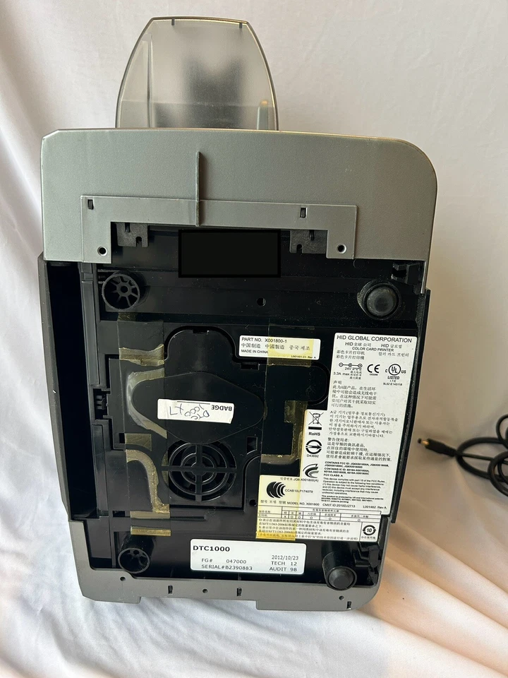Fargo DTC1000 ID Card Thermal Transfer Color Printer X001800 W/ AC Adapter AS-IS - Image 2 of 4