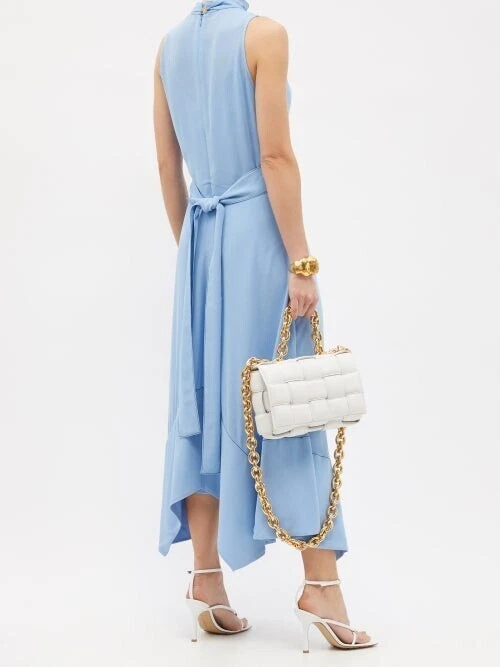 PROENZA SCHOULER Pañuelo Dobladillo Seda Georgette Vestido Azul Cielo EE. UU. 2 Org $1,199 Foto 3 de 4