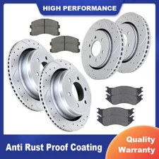 Front Rear Rotors and Brake Pads Kit for 2010-11 Ford F-150 6 Lugs Brakes Kits