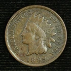 Indian Head Cent. 1899 Very Good.  Lot # 9049-90-002