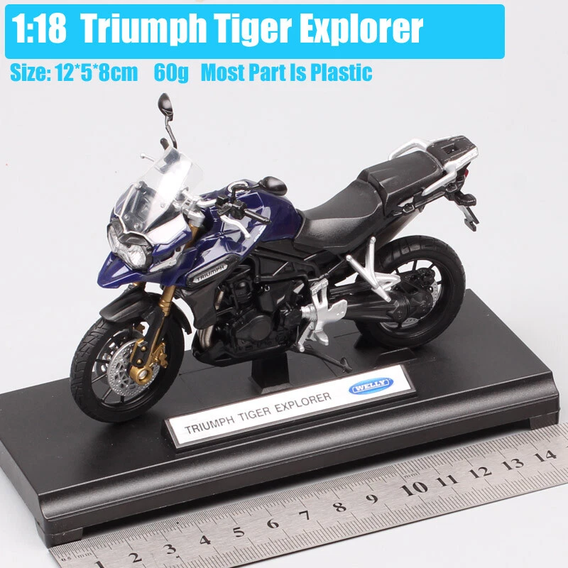 1/18 Welly Triumph Tiger Explorer 1200 800 touring Diecast Toy Motorcycle Model - Image 3 of 4