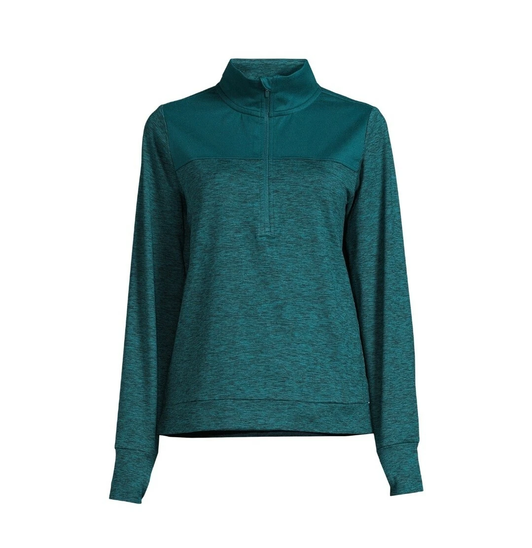 Avia Womens Fleece Lined Quarter Zip Pullover Size L 12 14 eBay