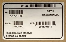 ARUBA MIMO AP ANT 48 OUTDOOR DUAL BAND 8DBi 60x60 ANTENNA Sector 4x4 JW019A