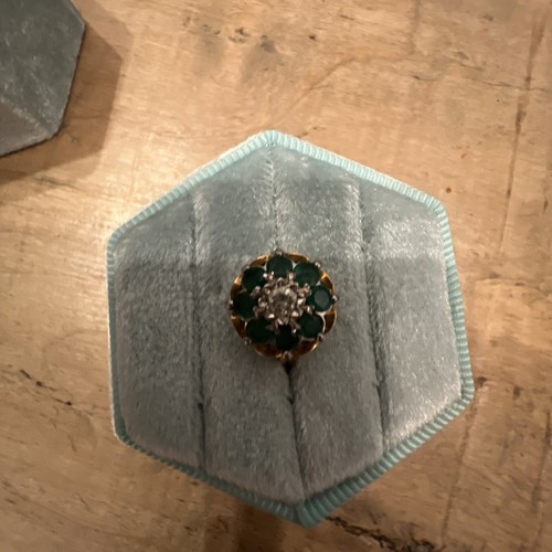 emerald and diamond ring 18 ct gold - Picture 21 of 22