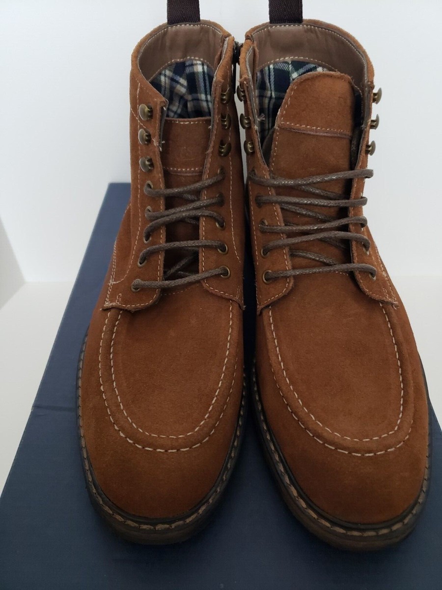 Tasso Elba Boots Men Size 8.5 Brown Leather Lace Up‎ Laois Men main image 4