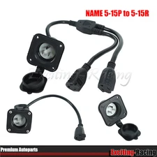 For RV Camper 16"-18" Power Inlet Port Plug Extension Cord NEMA 5-15 15 Amp 125V