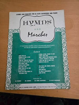 Hymns and Marches Eb Alto Saxophone and Piano Hansen Music 17 songs solo & duet