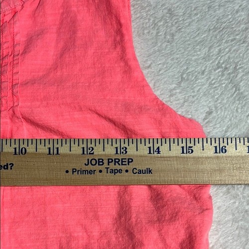 Vineyard Vines Neon Coral Pink Sleeveless Eyelet Trim Summer Top Size L / 14 - Picture 8 of 9