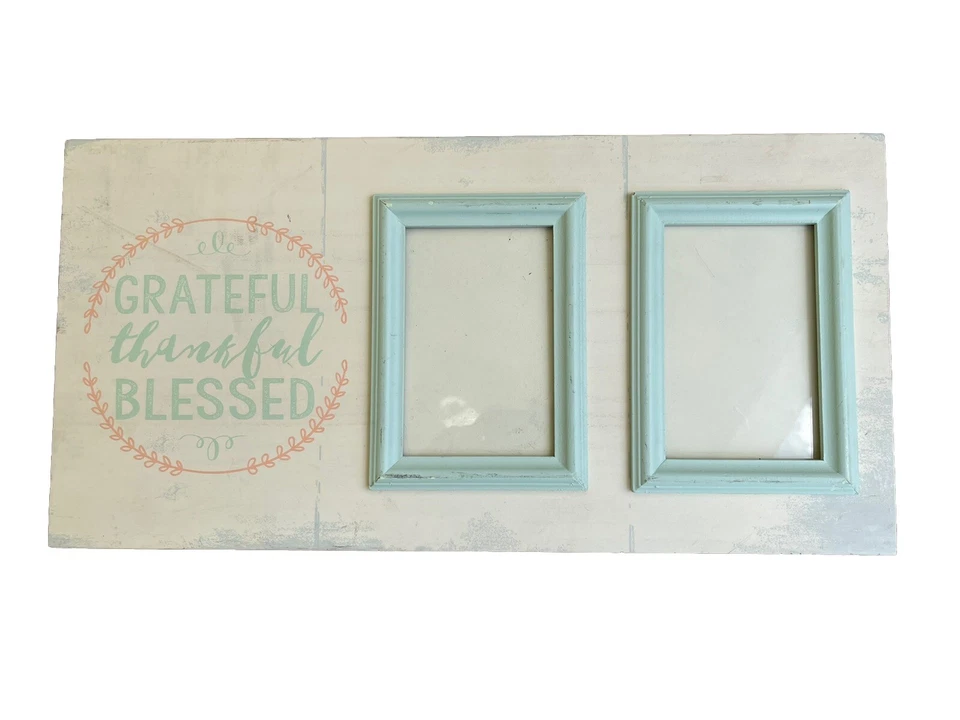 "MARCO DE FOTOS de FARMHOUSE agradecido bendecido para pared con capacidad para fotos de 2-4 X 6""💕" Foto 3 de 4