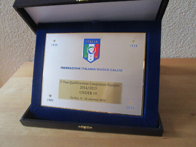 Aufsteller Italia FIGC zur EM U 19 Fußball 2014/15 in Serbia 8.-16.10.2014