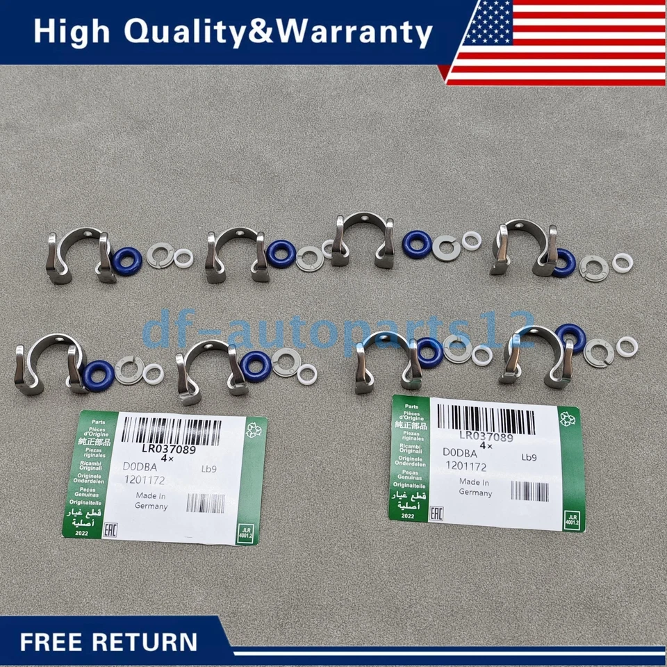 New 8x Fuel Injector Refit Retainer Seals Kit For LR4 Range Rover Sport US Foto 2 de 4