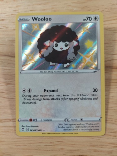 Wooloo SHINY SV103/SV122 Shining Fates NM Holo Foil Rare Pokemon Card