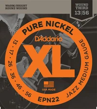 10 Sets D'Addario EPN22 Pure Nickel Jazz Medium 13-56 Electric Guitar Strings