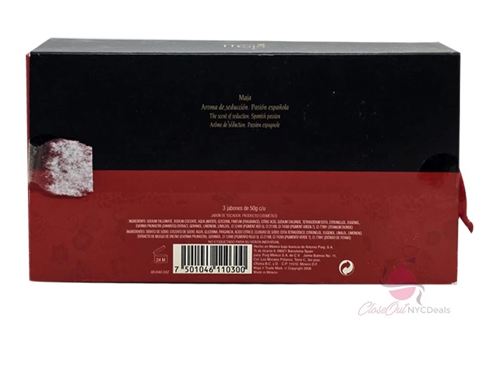 Sabonete Maja 3 x 150 g 3 peças conjunto de presente cuidados com a pele para mulheres - Imagem 2 de 4