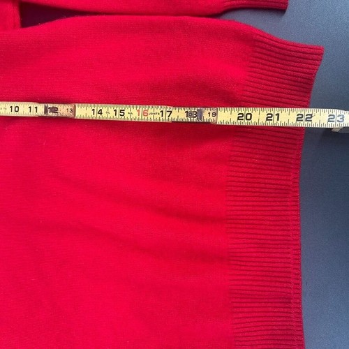 Maglione Vintage Casual Angolo Cashmere M Rosso Pullover Luminoso - Foto 6 di 10