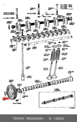 Original ring, snap camshaft for timing gear, 9052029051 for TOYOTA 90520-29051