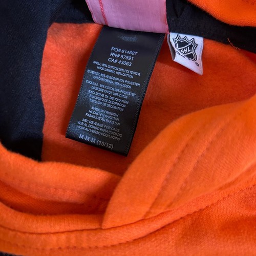 Reebok NHL Anaheim Ducks Hoodie Sweatshirt Pullover Hockey Orange Youth Medium - Picture 3 of 8