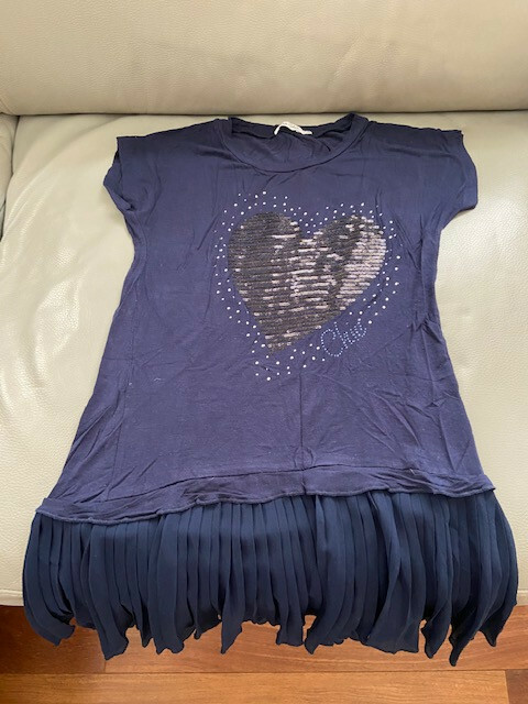 girl navy blue dress size 10 school party school evening spring summer beach