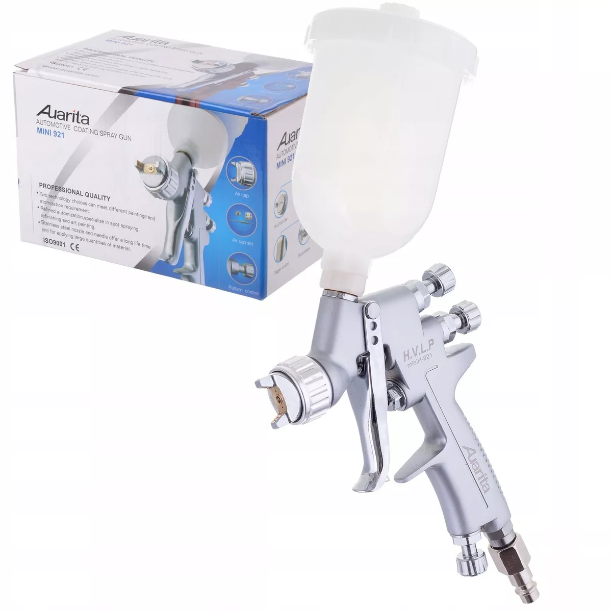 THE BEST 0 5 AUARITA Mini Paint Spray Gun HVLP LOW AIR CONSUMPTION 250ml Cup