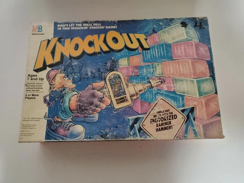 Vintage Knock Out Knockout Board Game 1991 Milton Bradley Working Hammer