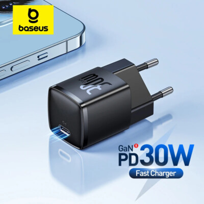 Baseus 30W GaN Charger PD Type C Charger Phone Charger For iPhone 15 14 13 12 11