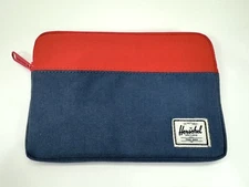 Herschel Supply Co. iPad Mini Tablet Case Padded Zipper Pouch Fleece Lined Red/N